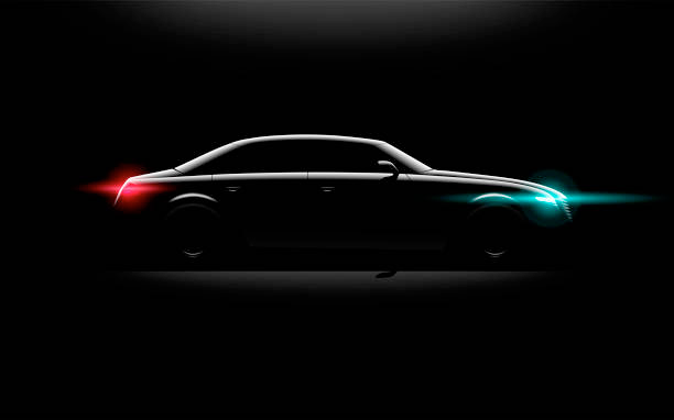 Luxury car silhouette representing premium insurance
